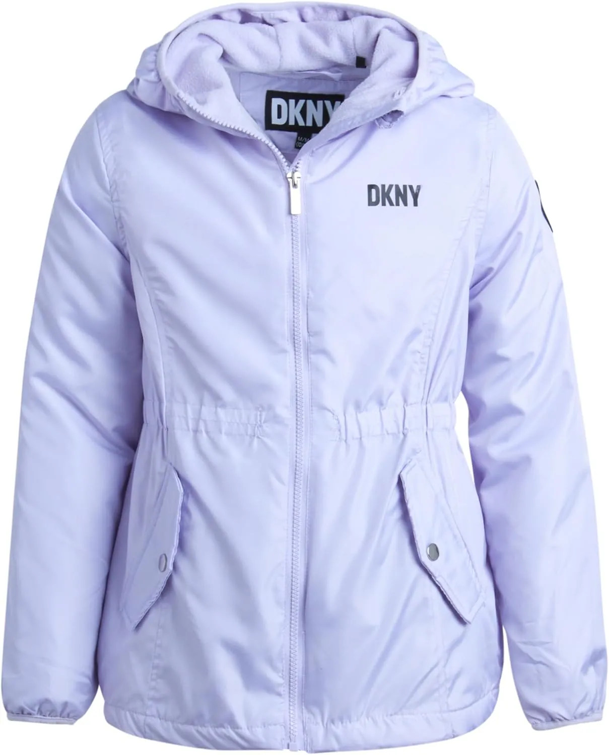 DKNY Girls' Jacket - Lightweight Polar Fleece Lined Anorak Jacket - Weather Resistant Coat for Girls (4-16)