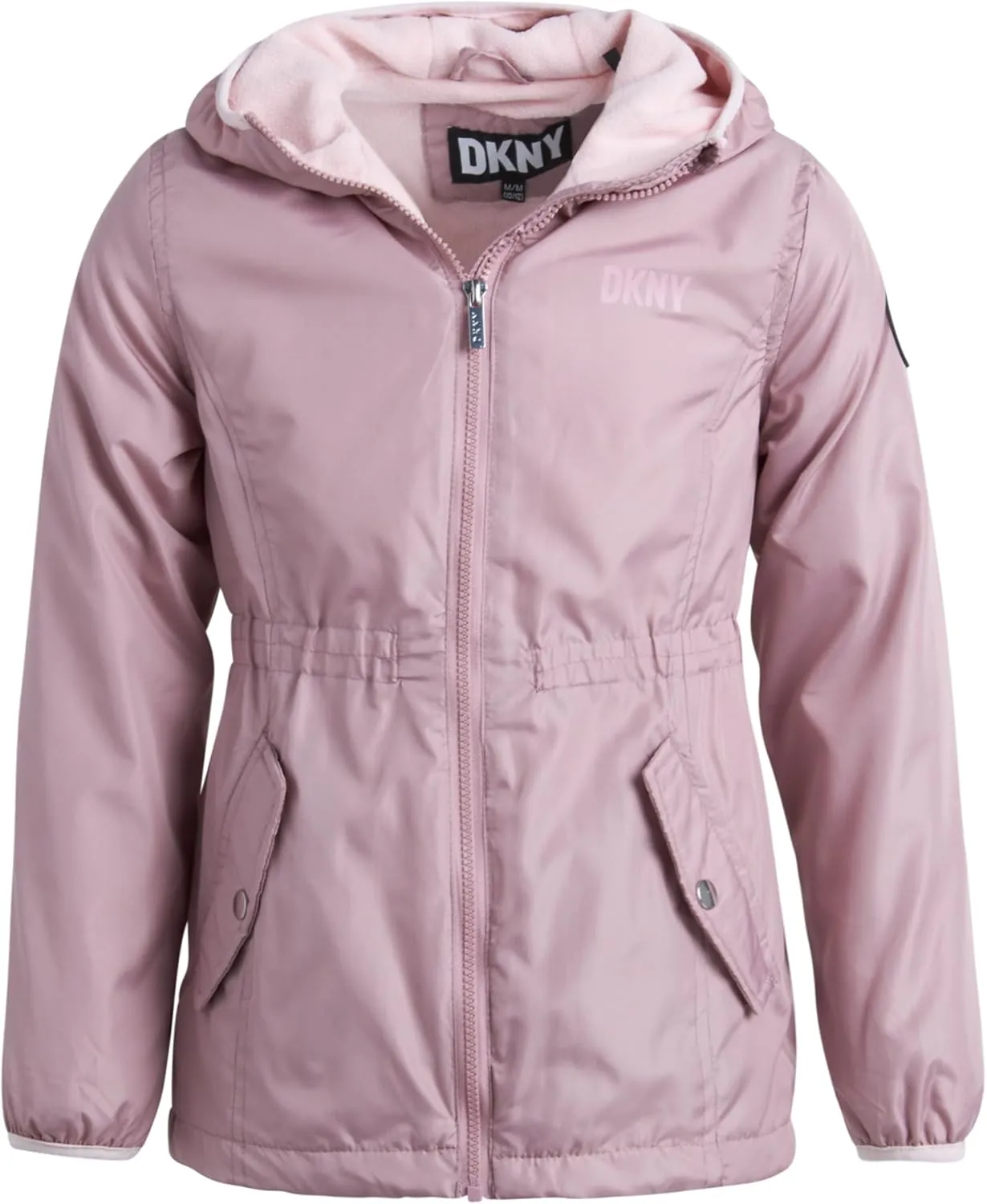 DKNY Girls' Jacket - Lightweight Polar Fleece Lined Anorak Jacket - Weather Resistant Coat for Girls (4-16)