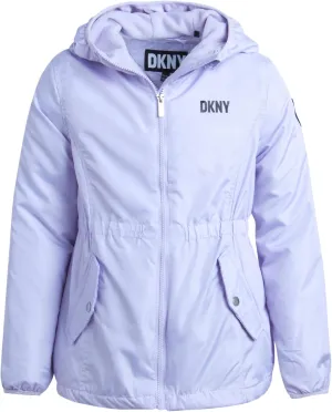 DKNY Girls' Jacket - Lightweight Polar Fleece Lined Anorak Jacket - Weather Resistant Coat for Girls (4-16)