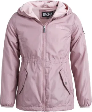 DKNY Girls' Jacket - Lightweight Polar Fleece Lined Anorak Jacket - Weather Resistant Coat for Girls (4-16)