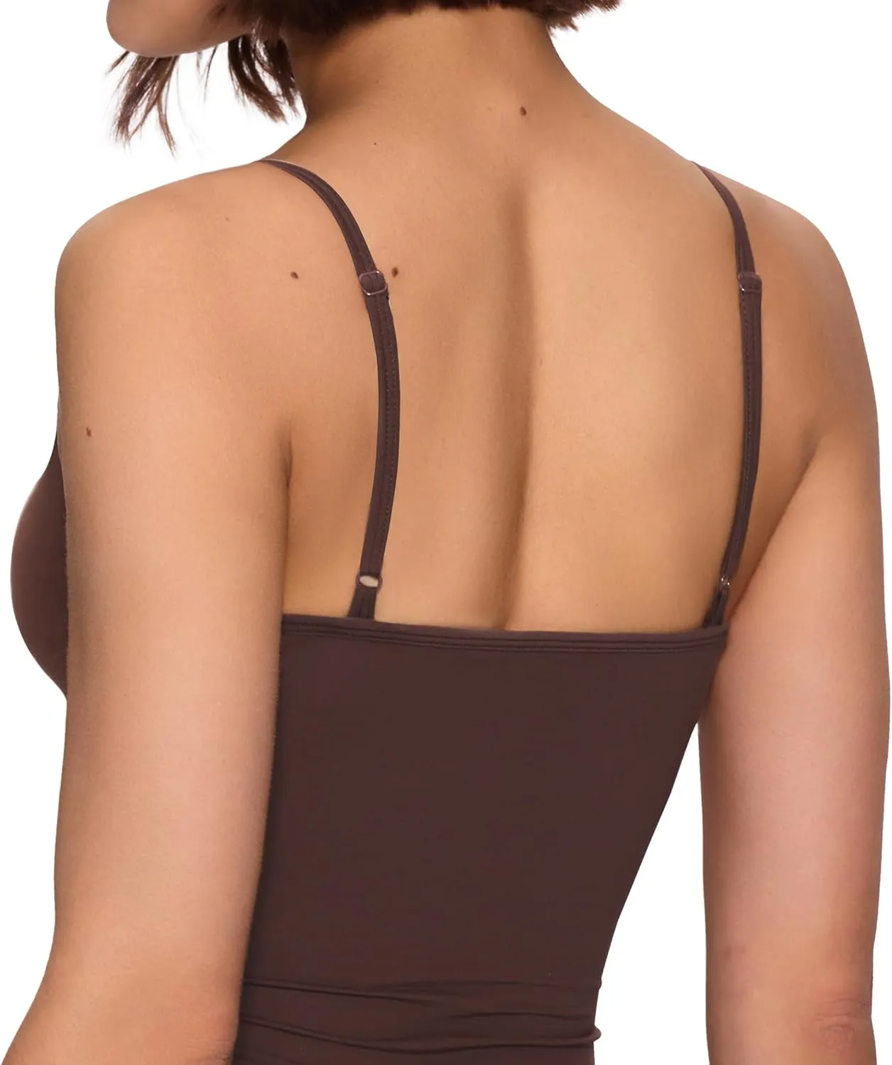 Double Lined Tops for Women - Adjustable Spaghetti Strap Camisole Y2K Going Out Top Scoop Neck Tank Tops for Summer