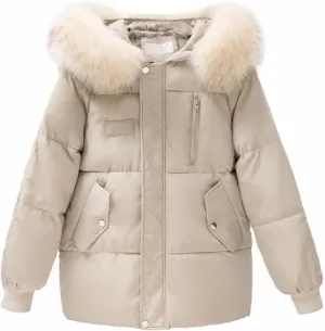 Down Jacket Women's Fashionable Light Cotton Coat Women's Cotton Padded Jacket Winter Scarf