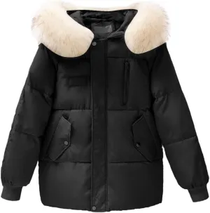 Down Jacket Women's Fashionable Light Cotton Coat Women's Cotton Padded Jacket Winter Scarf