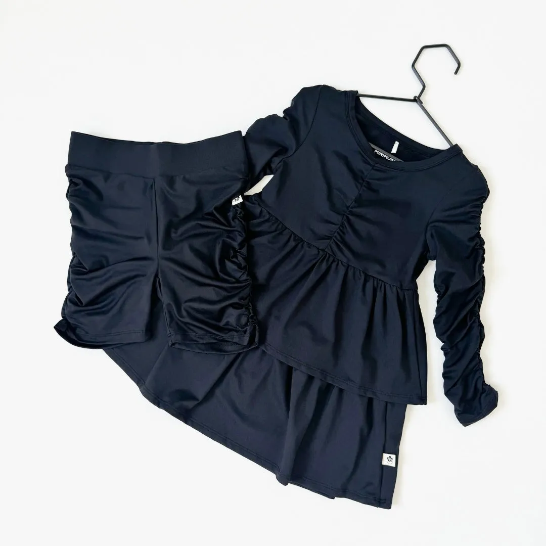 Draped Sporty Bike Shorts