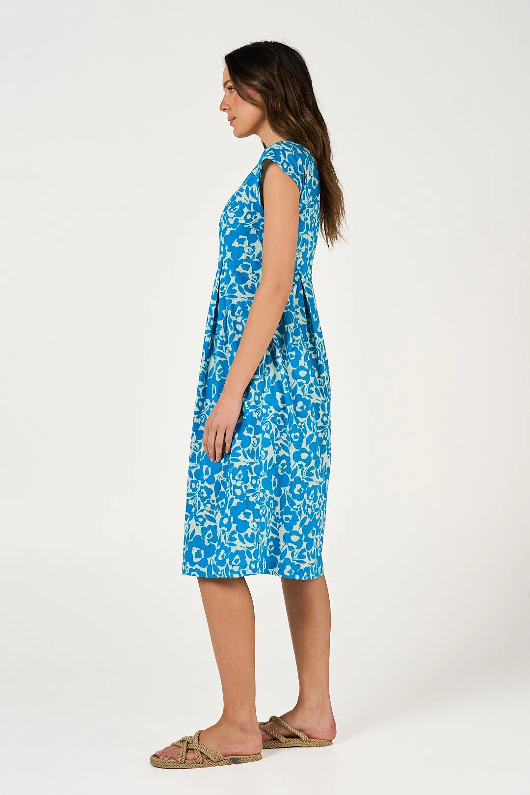Dress Sitari - Dreamstate Pagoda Blue Cotton