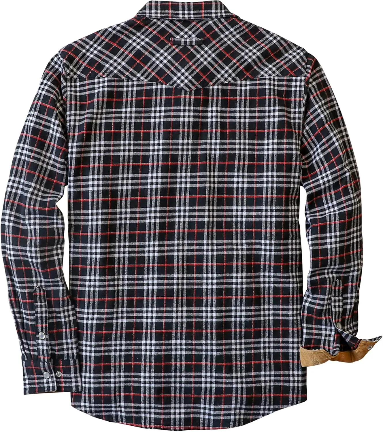 Dubinik Mens Flannel Shirts Long Sleeve Casual Cozy Pearl Snap Shirts for Men Western Cowboy Plaid Soft Pure Cotton