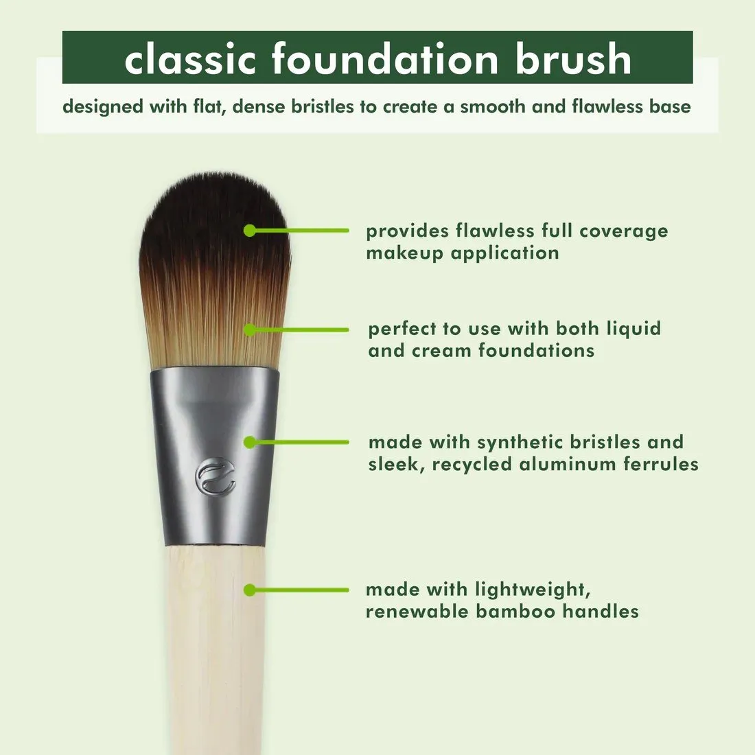 EcoTools Classic Foundation Makeup Brush 1 Brush