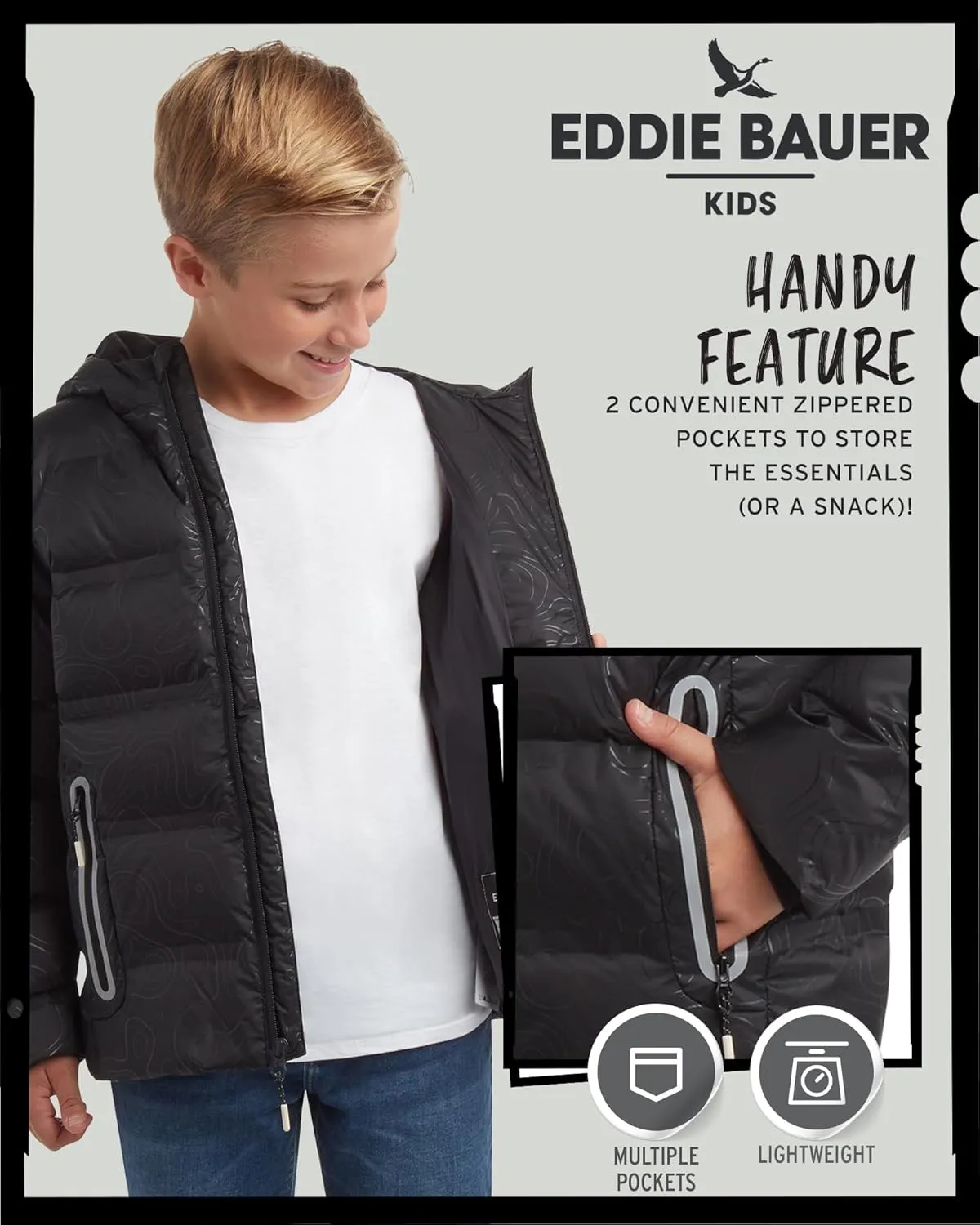 Eddie Bauer Boys' Winter Jacket - Heavyweight Quilted Down Jacket - Insulated Hooded Outerwear Coat for Boys (5-16)