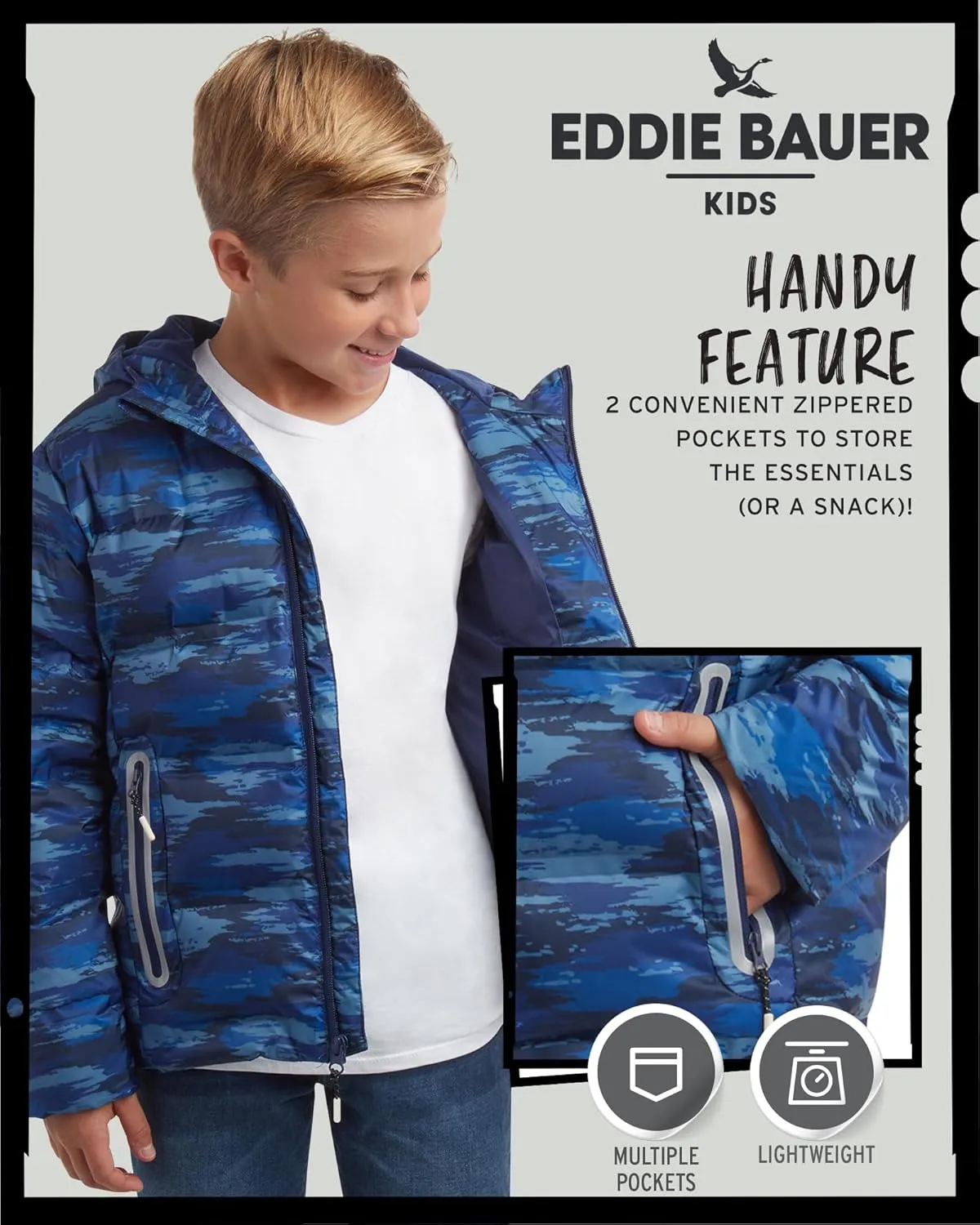 Eddie Bauer Boys' Winter Jacket - Heavyweight Quilted Down Jacket - Insulated Hooded Outerwear Coat for Boys (5-16)