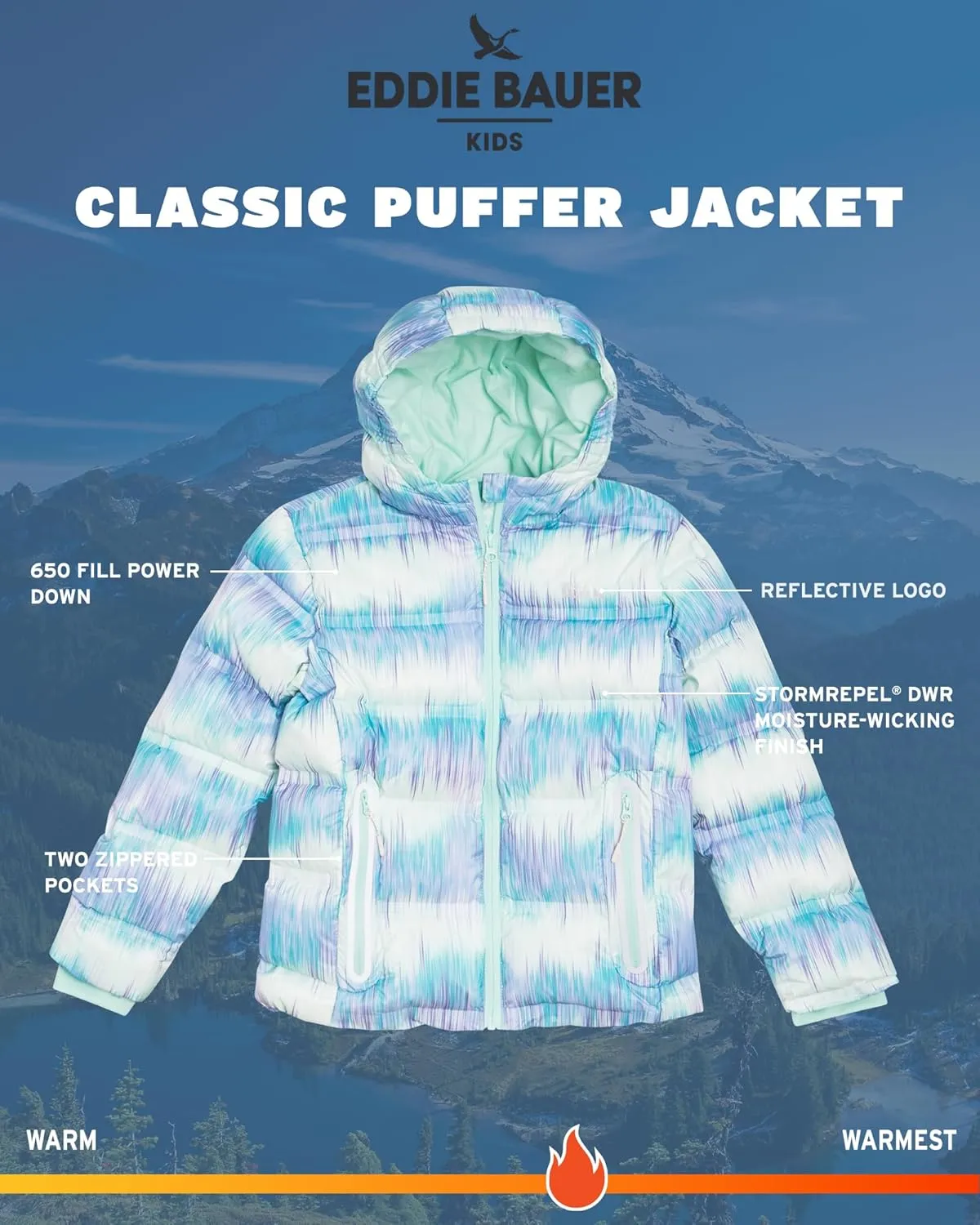 Eddie Bauer Girls' Winter Jacket - Heavyweight Quilted Down Jacket - Insulated Hooded Outerwear Coat for Girls (5-20)
