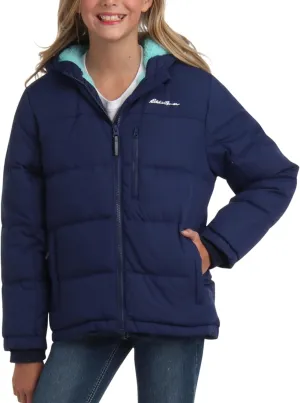 Eddie Bauer Girls' Winter Jacket - Heavyweight Quilted Down Jacket - Insulated Hooded Outerwear Coat for Girls (5-20)