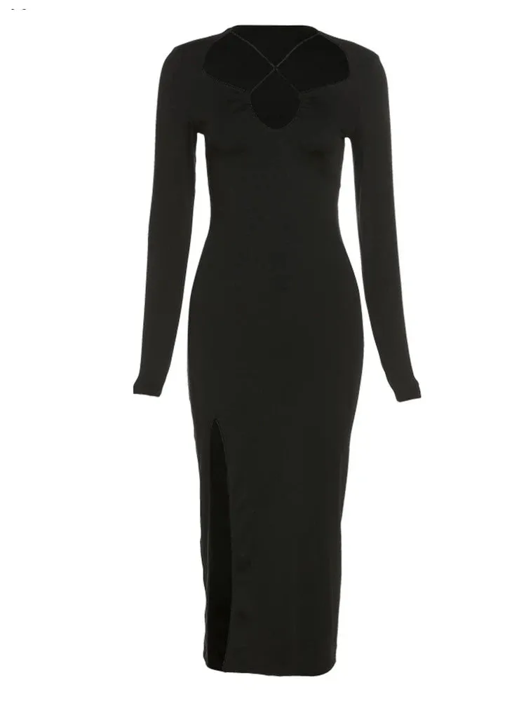 Elegant Vestido Lady High Street Bodycon Slim Robe Skirt