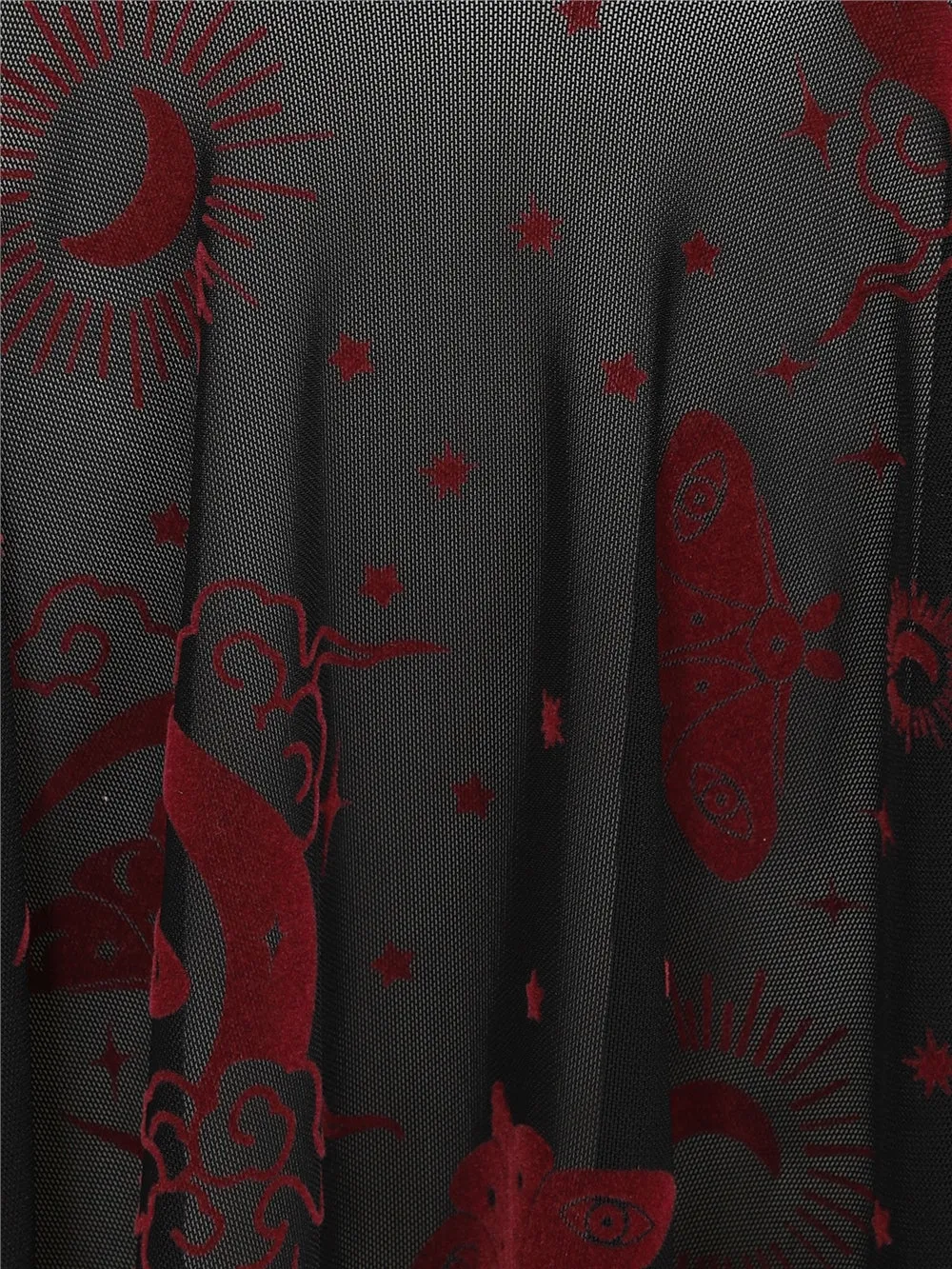 Elena Moth Moonlight Mesh Skater Dress