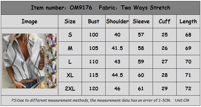 Fashion Patchwork V-neck Blouse