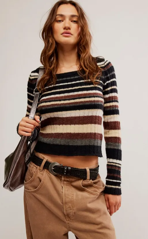 Free People Lumen Stripe Pullover