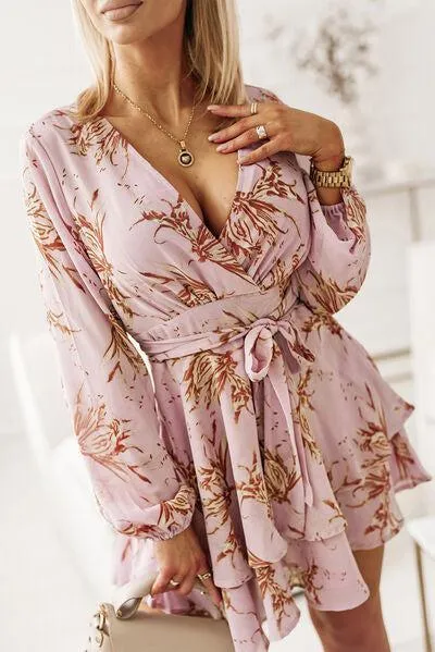 Fresh Aura A-Line Layered Long Sleeve Mini Dress