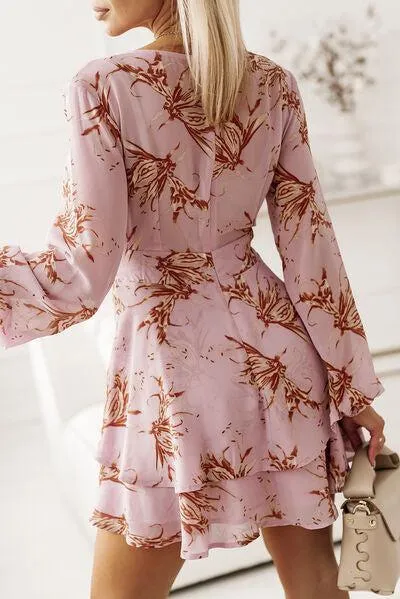 Fresh Aura A-Line Layered Long Sleeve Mini Dress