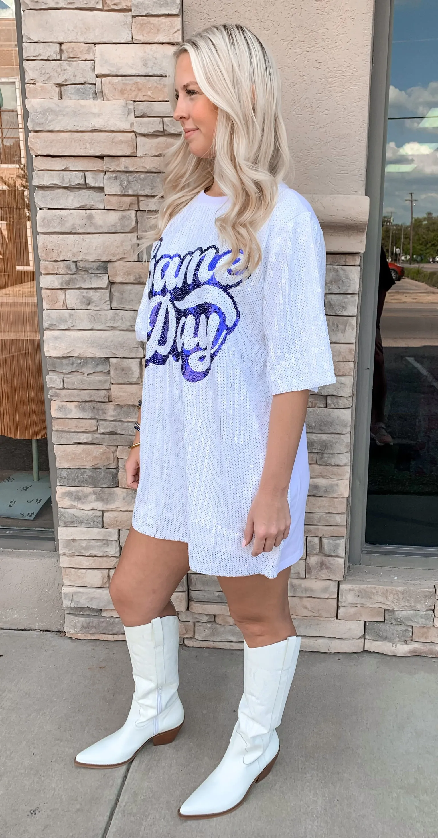 Game Day Ready Sequin Dress