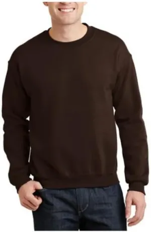 Gildan Mens Fleece Heavy Blend Crewneck, Sweatshirt, (G1800). Dark Chocolate, X-Large