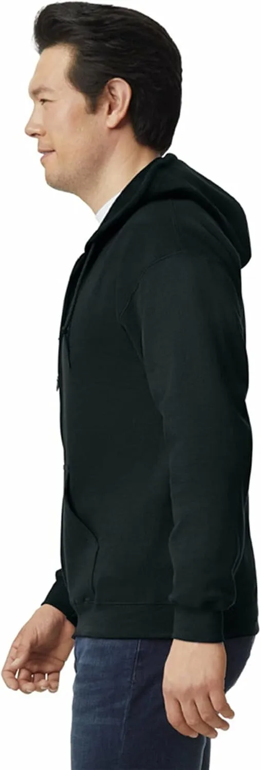 Gildan Unisex adult Fleece Zip Hoodie Sweatshirt, Style G18600, Multipack