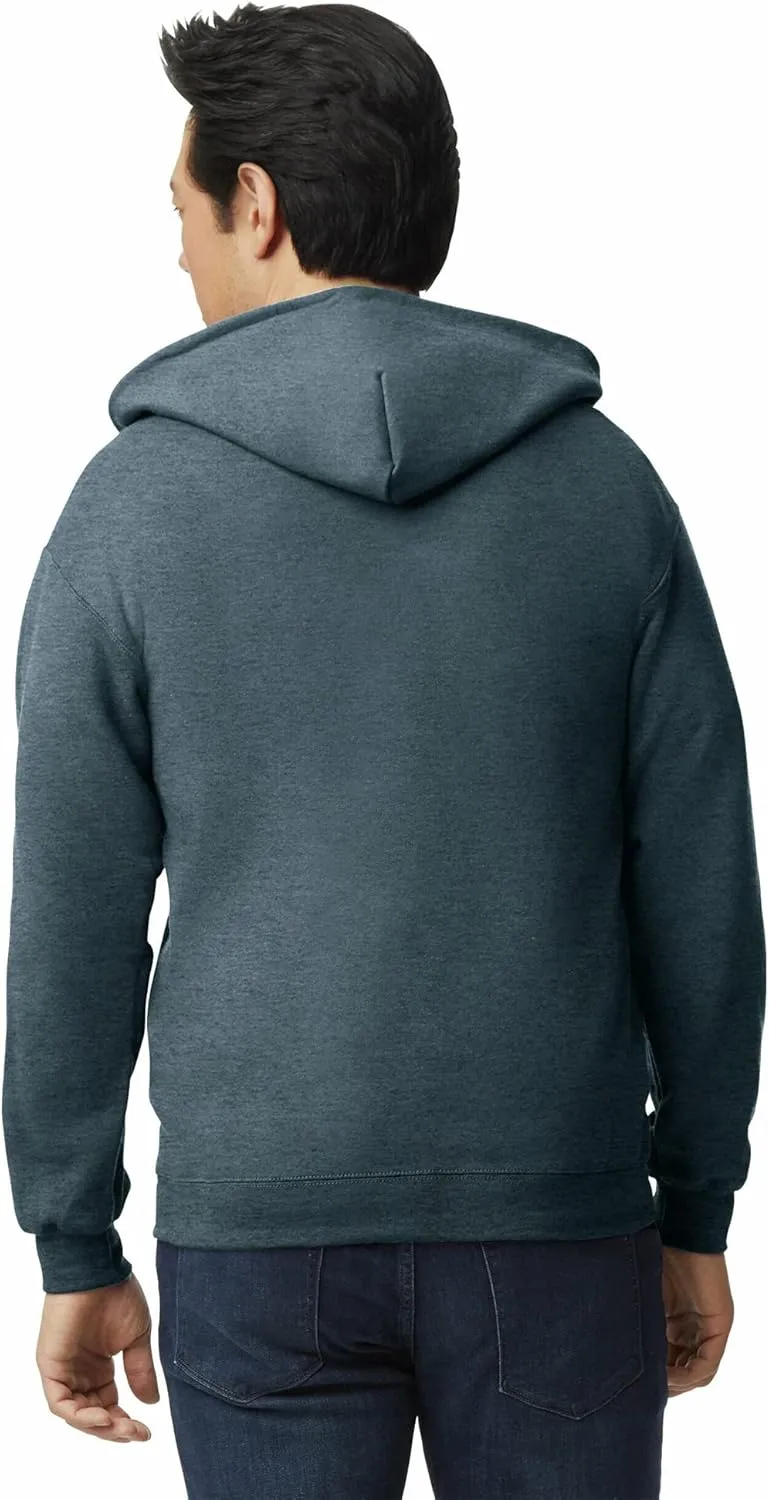 Gildan Unisex adult Fleece Zip Hoodie Sweatshirt, Style G18600, Multipack