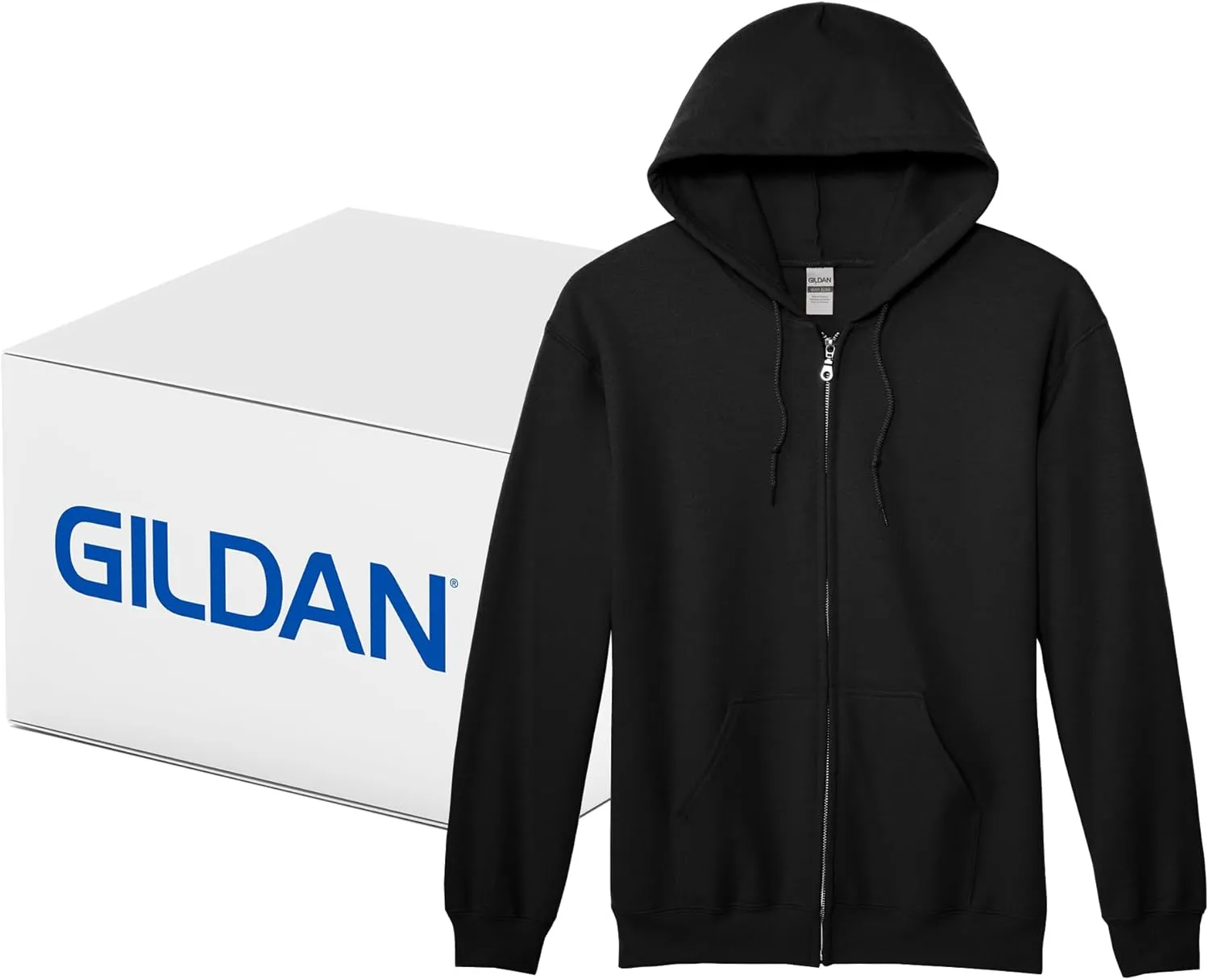 Gildan Unisex adult Fleece Zip Hoodie Sweatshirt, Style G18600, Multipack
