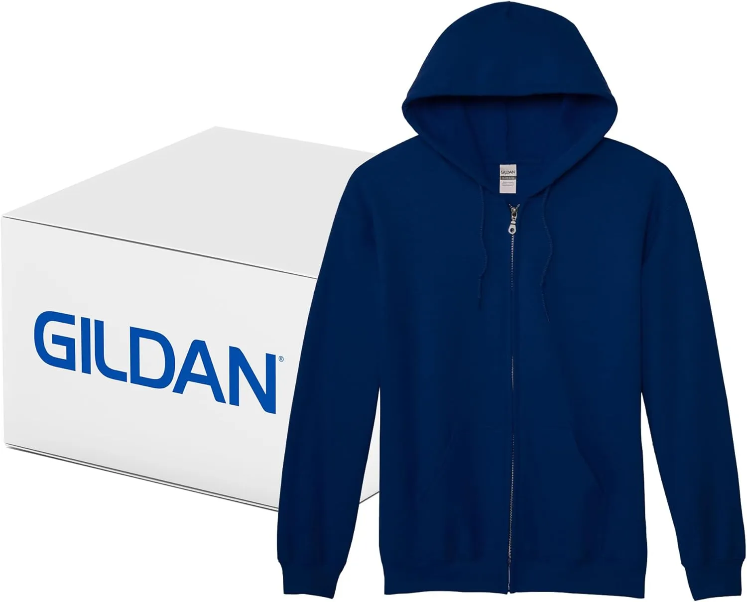 Gildan Unisex adult Fleece Zip Hoodie Sweatshirt, Style G18600, Multipack