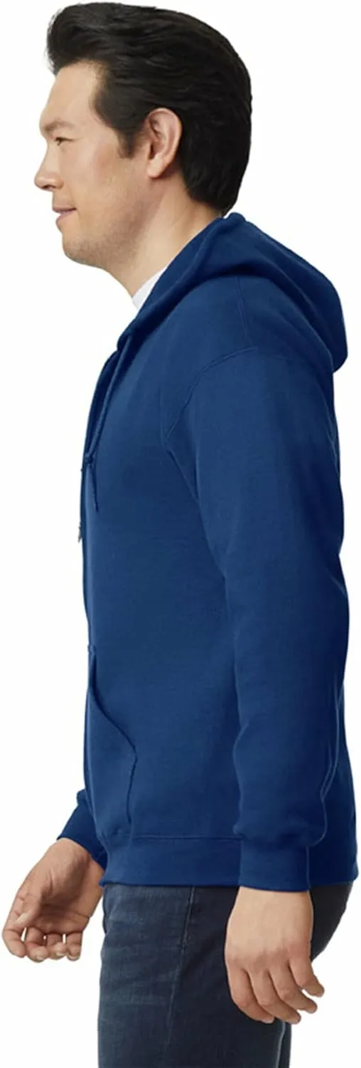 Gildan Unisex adult Fleece Zip Hoodie Sweatshirt, Style G18600, Multipack