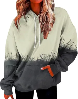 GOFULY Women'S Fashion Hoodies & Sweatshirts Long Sleeve Drawstring Hoodies Western Aztec Print Oversized Fall Tops Clothes