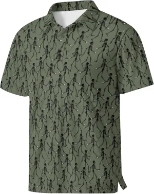 Golf Polo Shirts for Men Funny Print Golf Polos Short Sleeve Performance Men's Golf Shirts Quick Dry