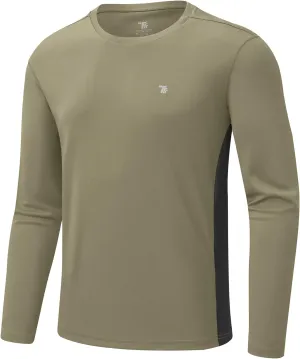 Gopune Men's Swim Shirts Rash Guard Long Sleeve UPF 50  Sun Protection Quick Dry Outdoor Hiking Fishing Shirts
