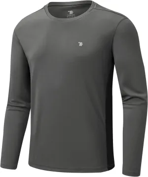Gopune Men's Swim Shirts Rash Guard Long Sleeve UPF 50  Sun Protection Quick Dry Outdoor Hiking Fishing Shirts