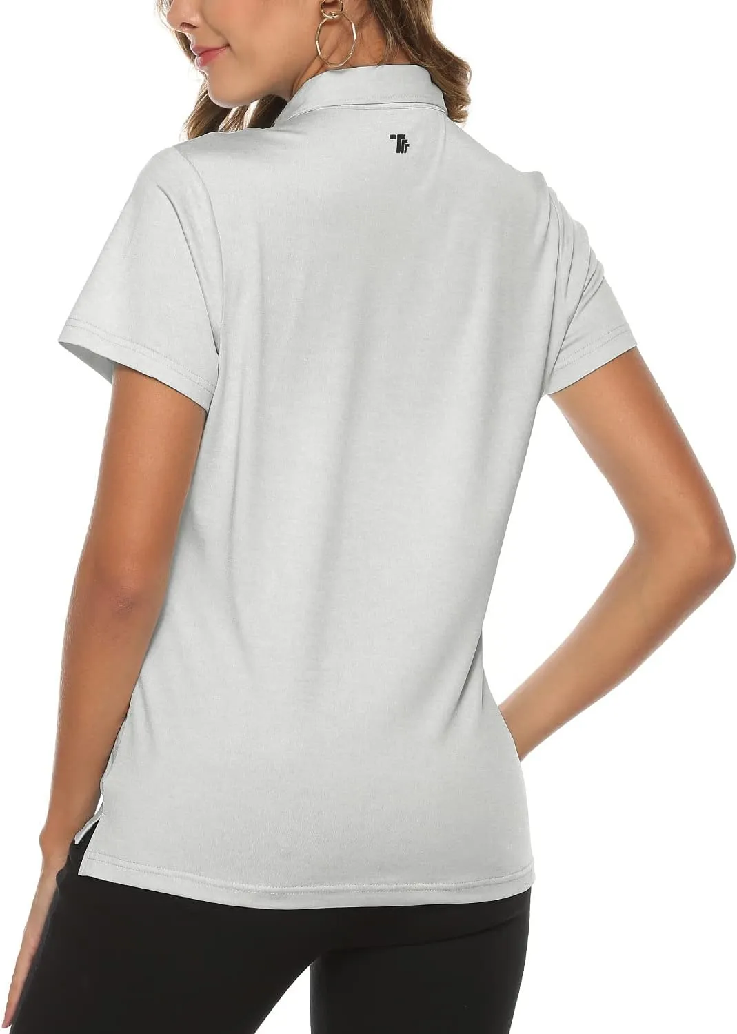 Gopune Women's Golf Polo Shirts Lightweight Quick Dry 4 Buttons Short Sleeve Shirts for Tennis