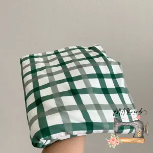 Green plaid hard Knot headband
