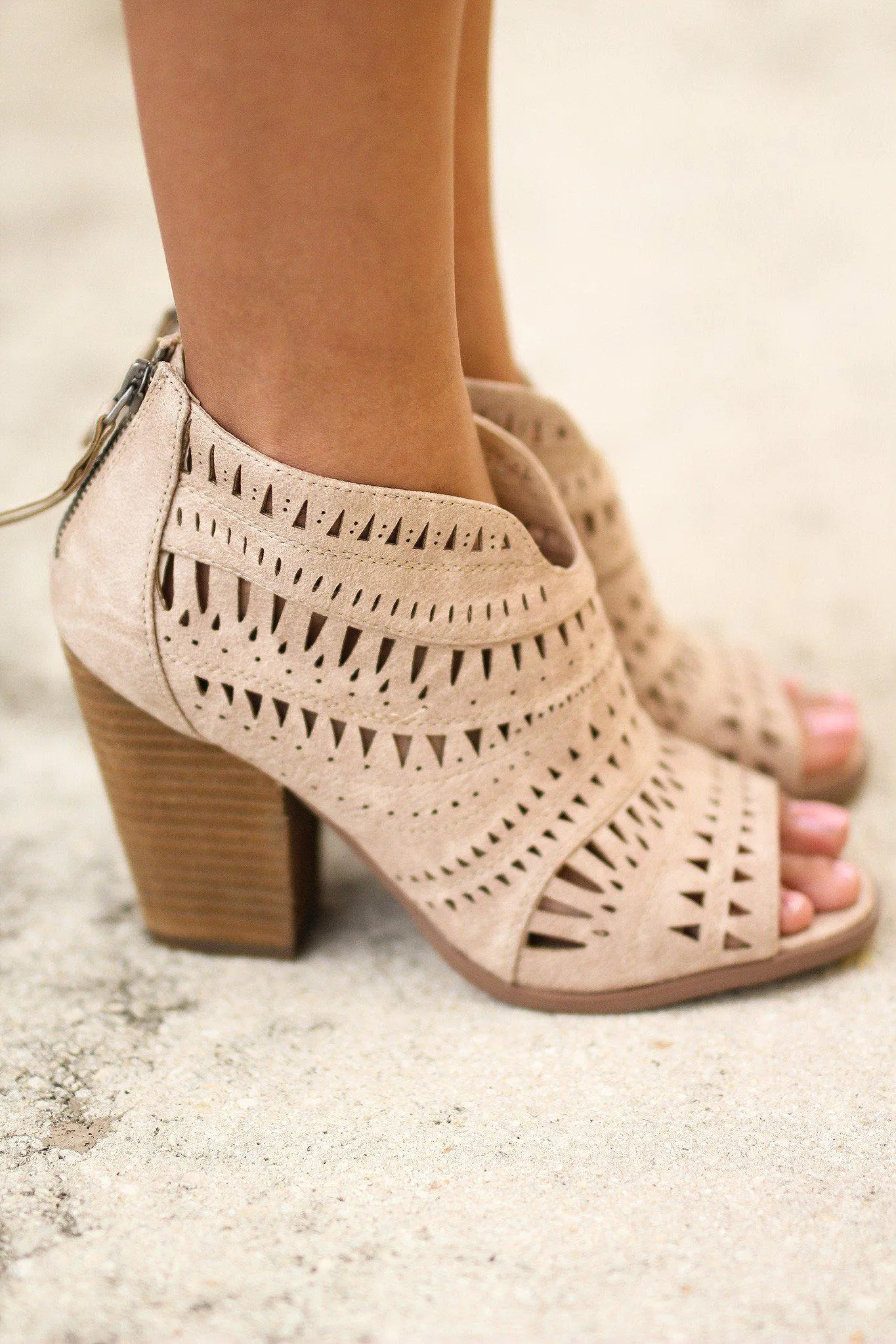 Groove Thang Cream Booties