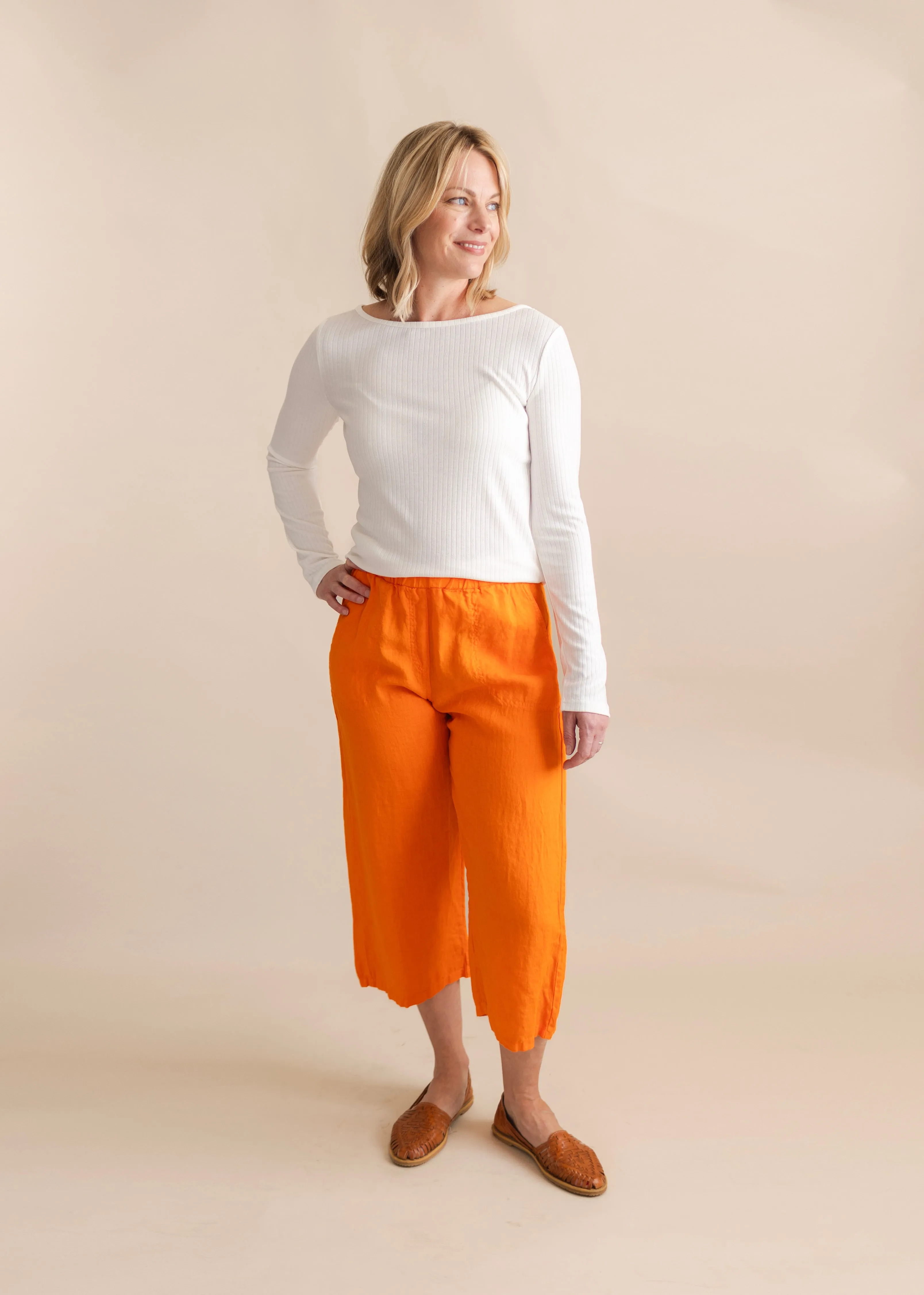 Hanky Linen Easy Crop in Tangelo | Cut•Loose