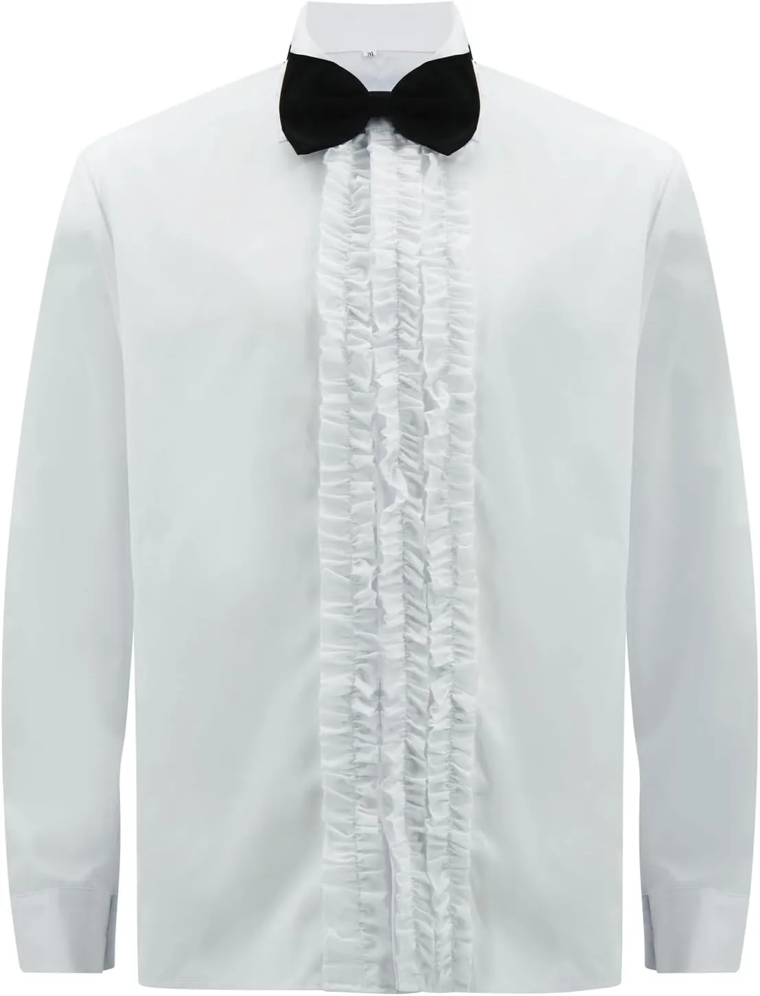 Harry and Lloyd Dumb Ruffled Tuxedo Shirts Dumber 90s Prom Retro Shirts with BowTie Halloween Cosplay for Men
