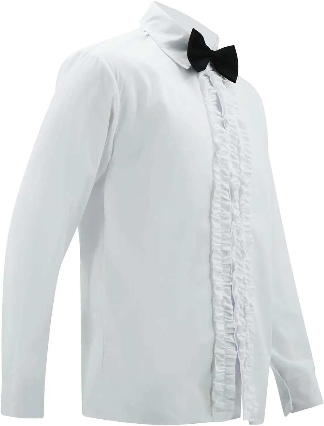 Harry and Lloyd Dumb Ruffled Tuxedo Shirts Dumber 90s Prom Retro Shirts with BowTie Halloween Cosplay for Men
