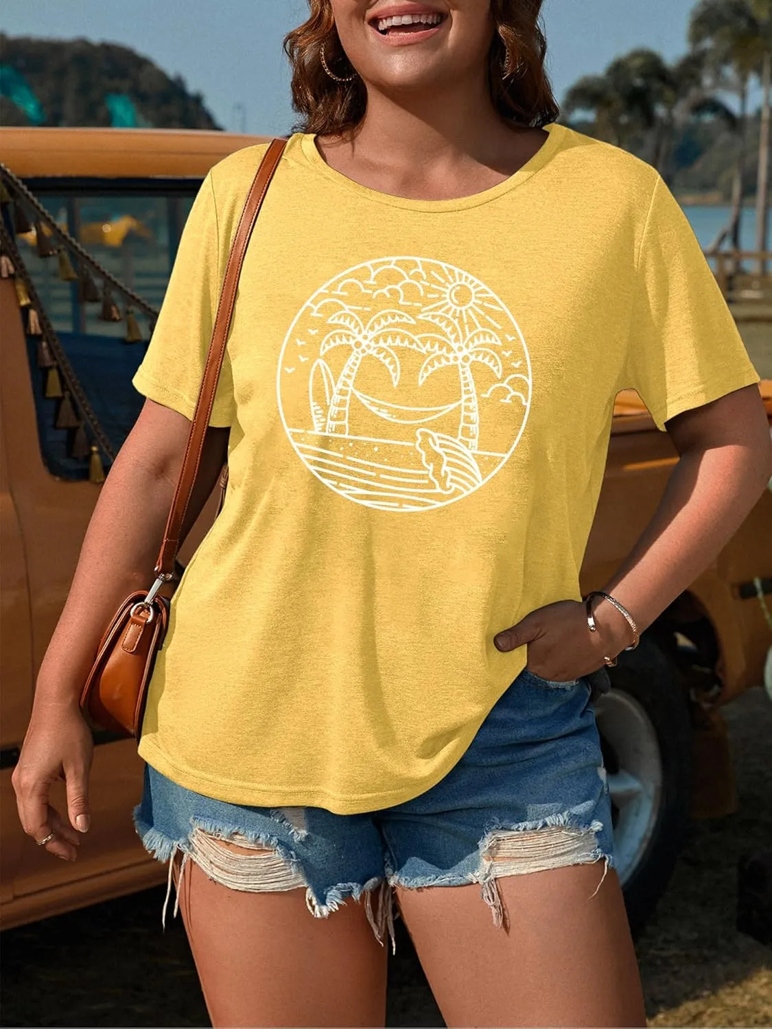HDLTE Plus Size Beach Shirts for Women Short Sleeve Hawaiian Shirt Casual Summer Vacation Blouses