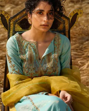 Heeriye Powder Blue Sharara Set