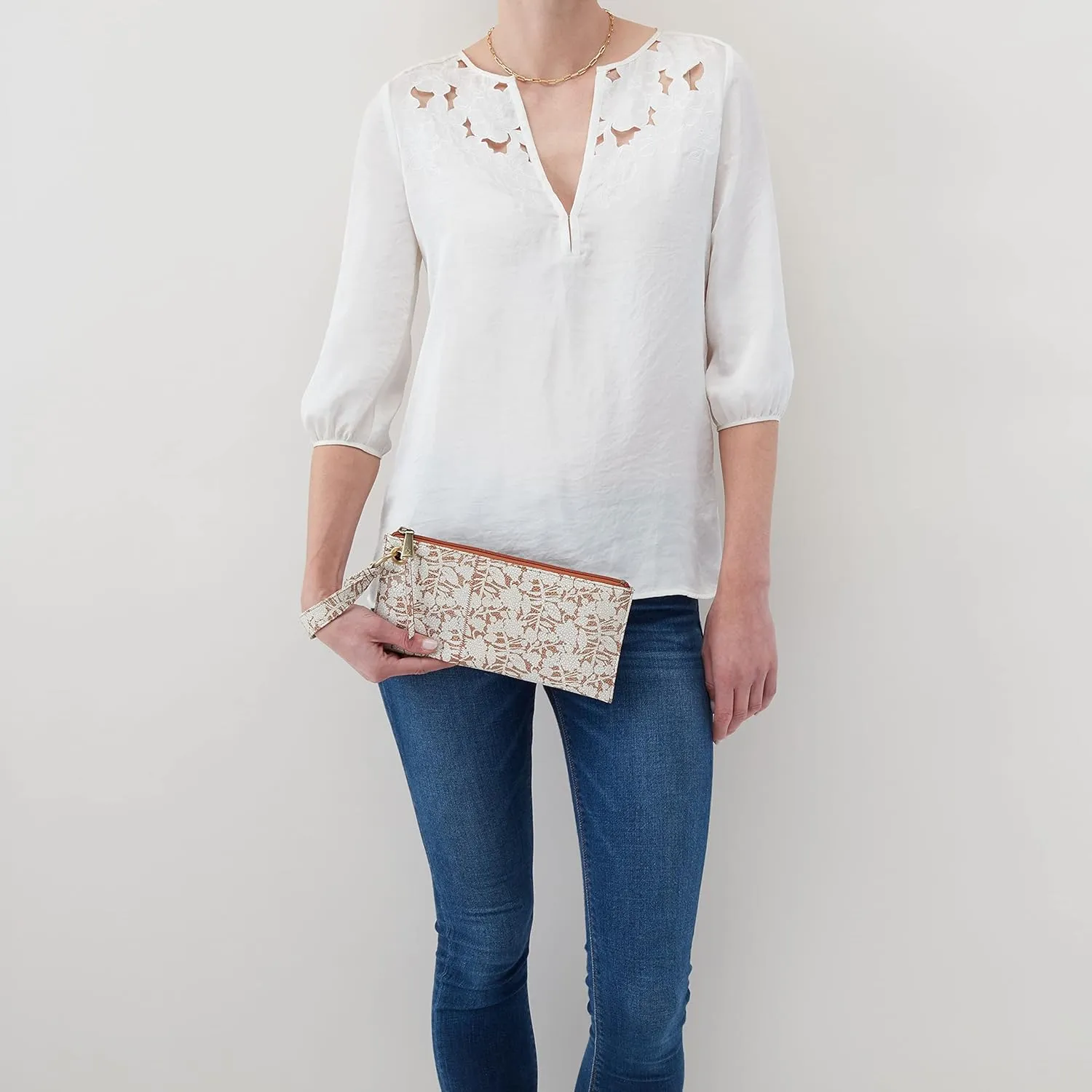 HOBO Vida Leather Wristlet Clutch Bag for Women