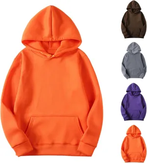 Hoodie for Women Long Sleeve Fleece Oversized Pullover Tops Long Sleeve Drop Shoulder Pocket Blouses Preppy Clothes