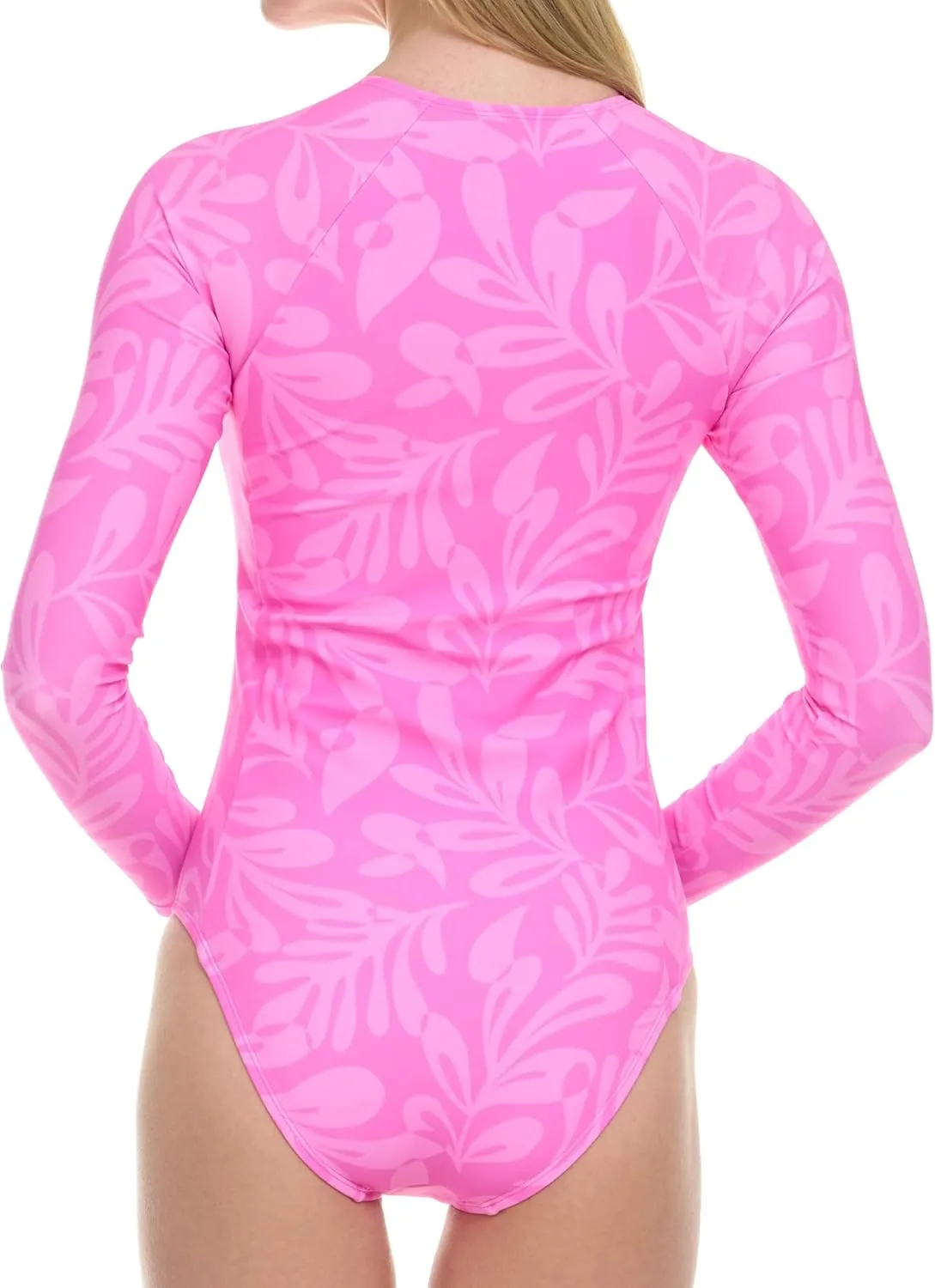 Hurley Long Sleeve Womens One Piece Swimsuits, Swimsuit for Women, Bathing Suit for Women, Swim Suit UPF 50  SPF UV Protected