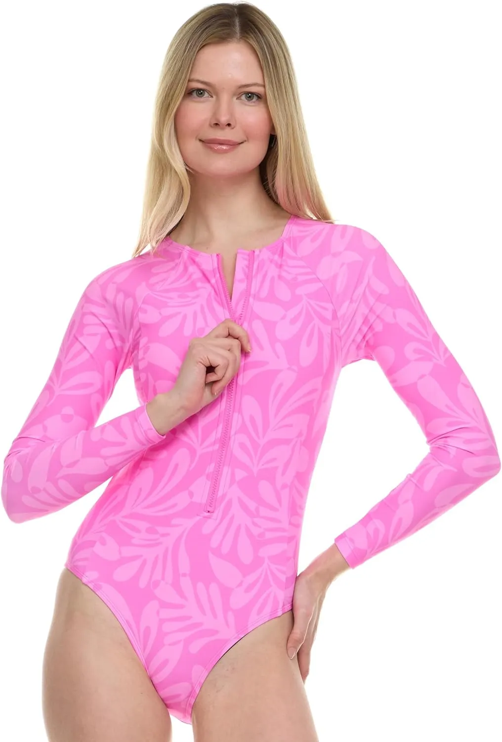 Hurley Long Sleeve Womens One Piece Swimsuits, Swimsuit for Women, Bathing Suit for Women, Swim Suit UPF 50  SPF UV Protected