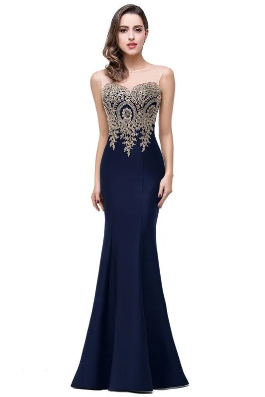 Illusion Backless Lace Mermaid Prom Dress Burgundy Long Evening Gowns