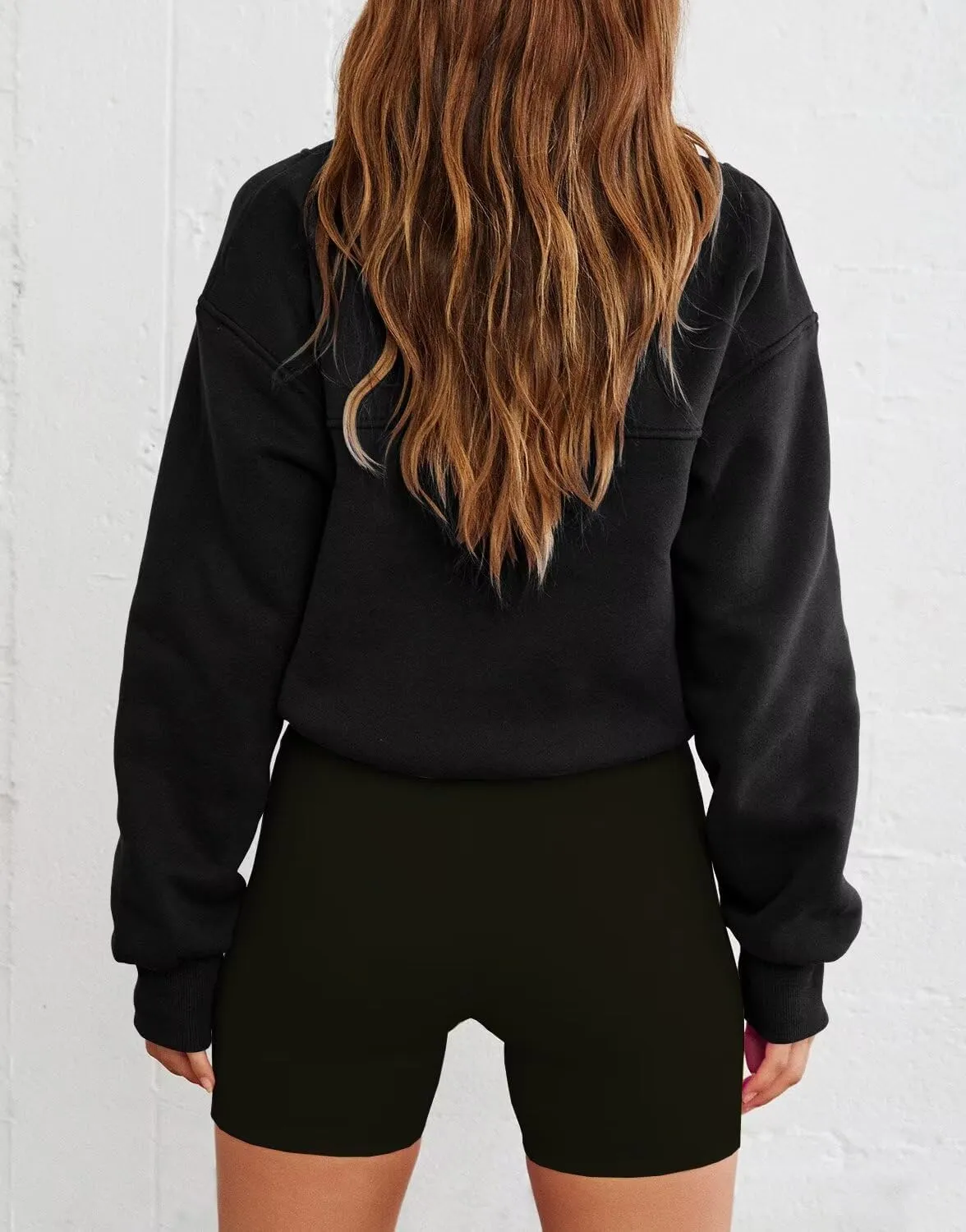 INFITTY Women's Half Zip Pullover Sweatshirts Quarter Zip Hoodies Long Sleeve Tops Fall Outfits 2025 Y2K Winter Clothes