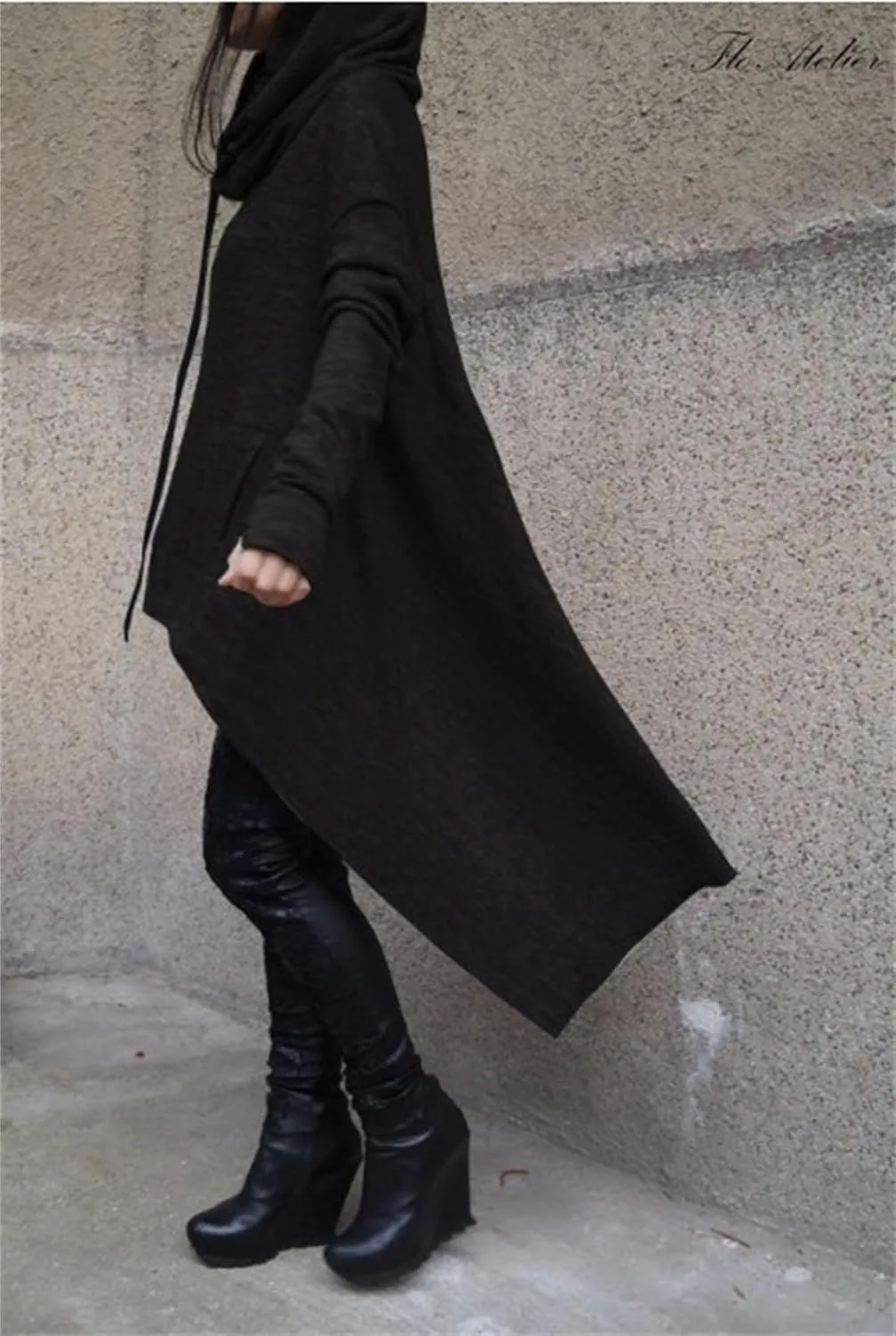 Irregular Hem Hoodie Women Oversized Long Hooded Pullover Sweatshirt Casual Asymmetrical Tops Tunic Fall Fashion