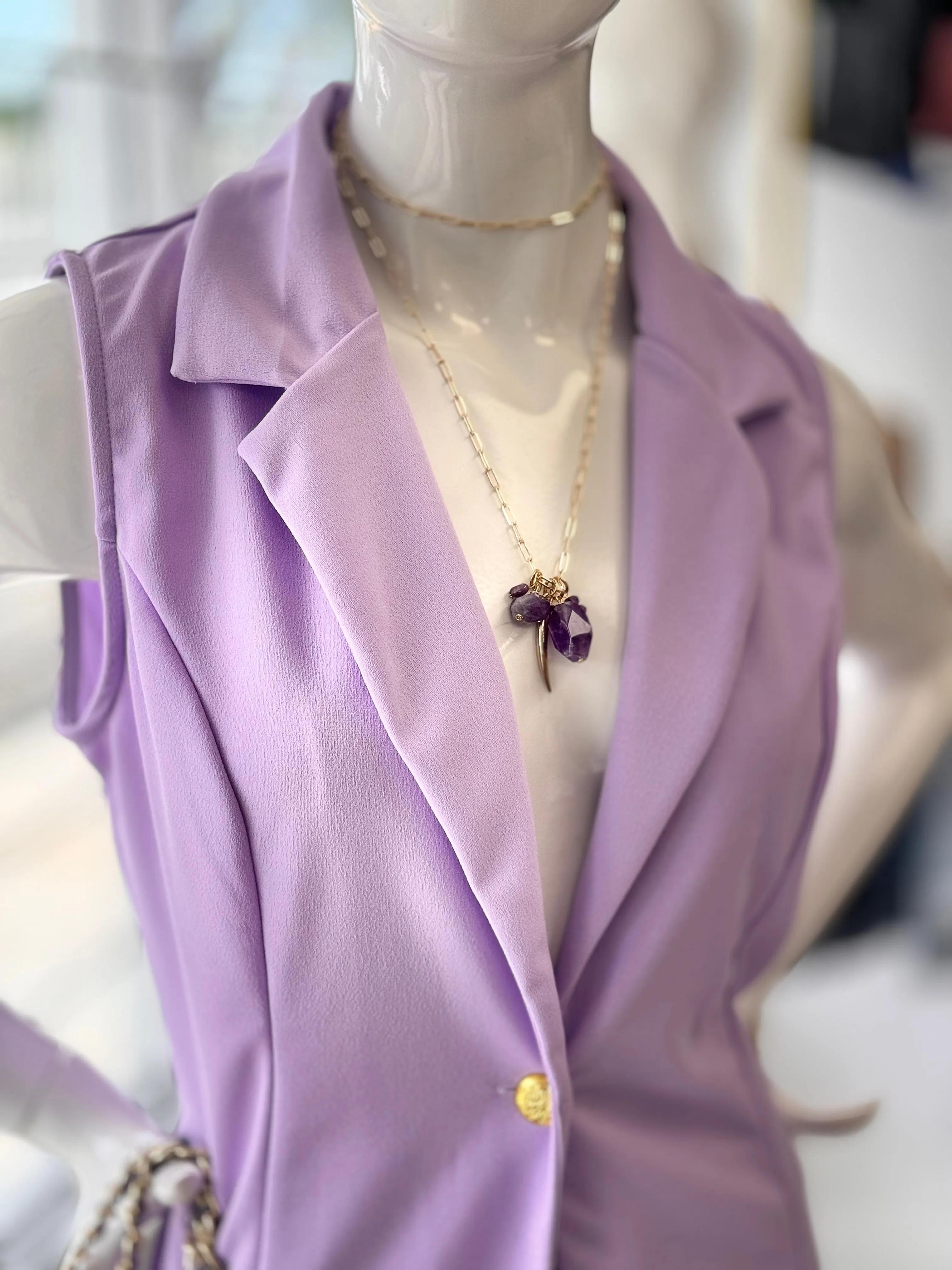 Isadora Blazer Vest Purple