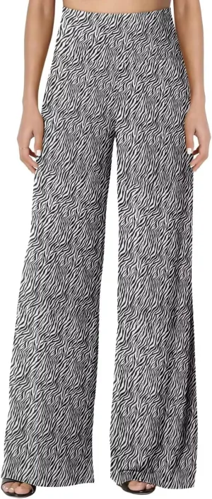 JZC Women's Palazzo Lounge Pants Stretchy Wide Leg Casual Pants Comfy High Waist Flowy Pants S-3XL