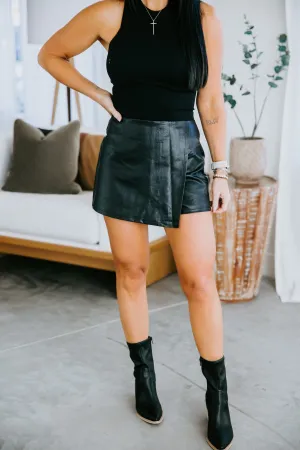 Kain Faux Leather Skort